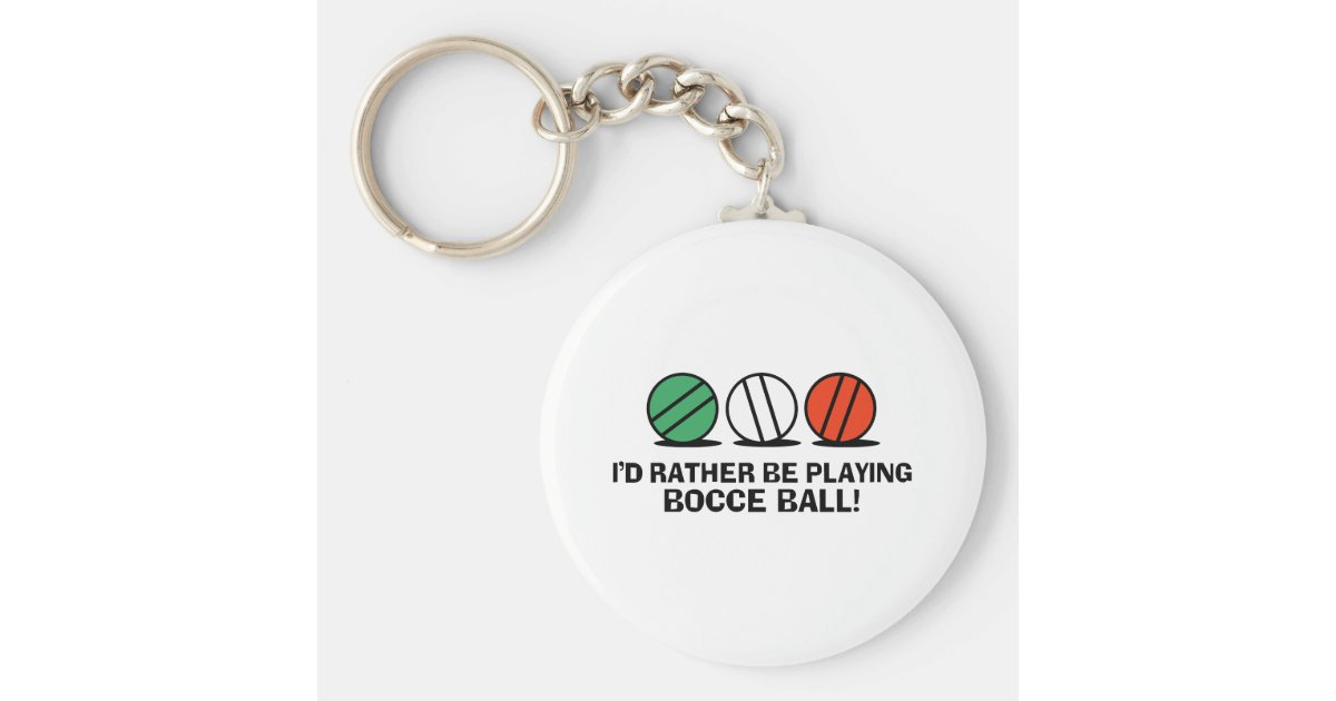 Funny Bocce Ball Keychain