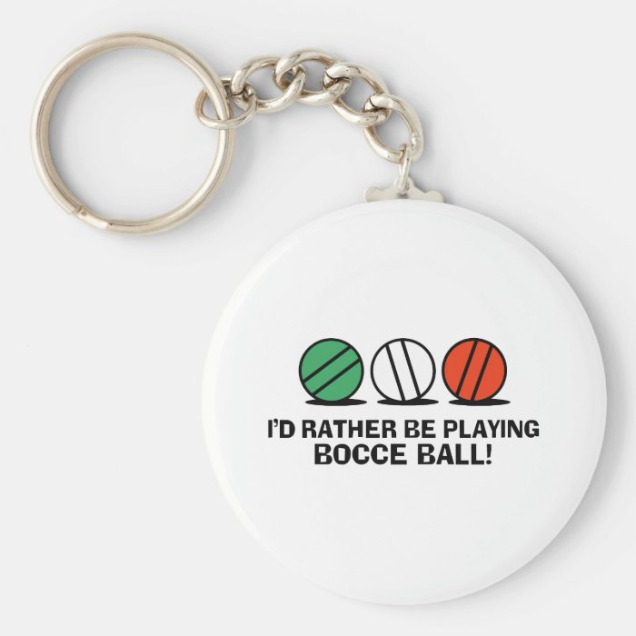 Funny Bocce Ball Keychain