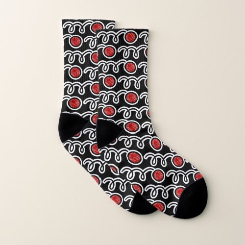 Funny bocce ball pattern socks for bocci lover