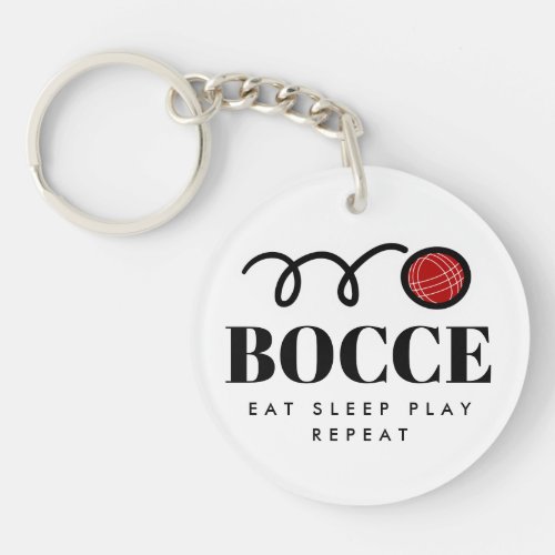 Funny bocce ball photo keychain for bocci lovers