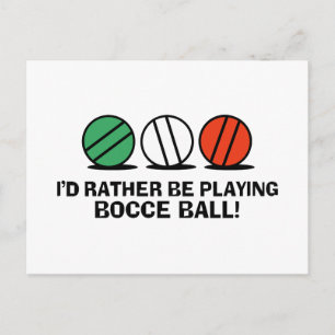 Funny Bocce Ball Postcard