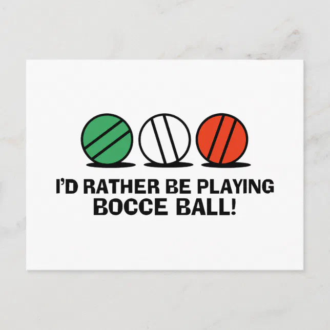 Funny Bocce Ball Postcard Zazzle
