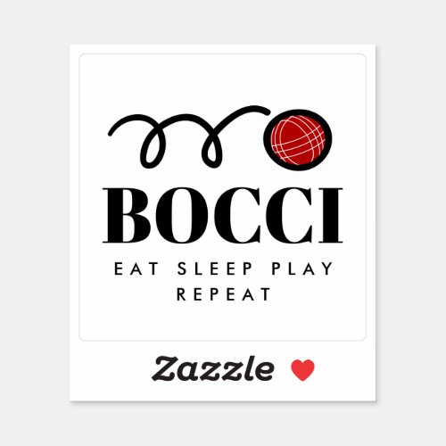 Funny bocce ball vinyl sticker for bocci lover