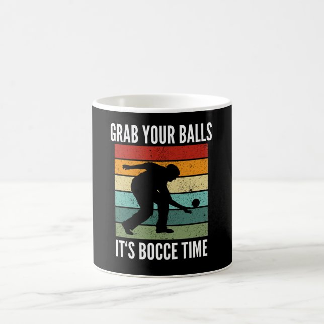 Funny Bocce Balls Player-Boules Team Coffee Mug (Center)