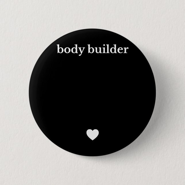 Funny Body Builder Pregnancy Announcement Button (Front)