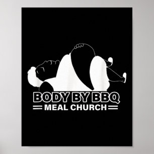 Funny Body By Bbq Vintage Meat Church _1 Poster
