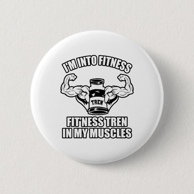 Funny Bodybuilder  Button (Front)