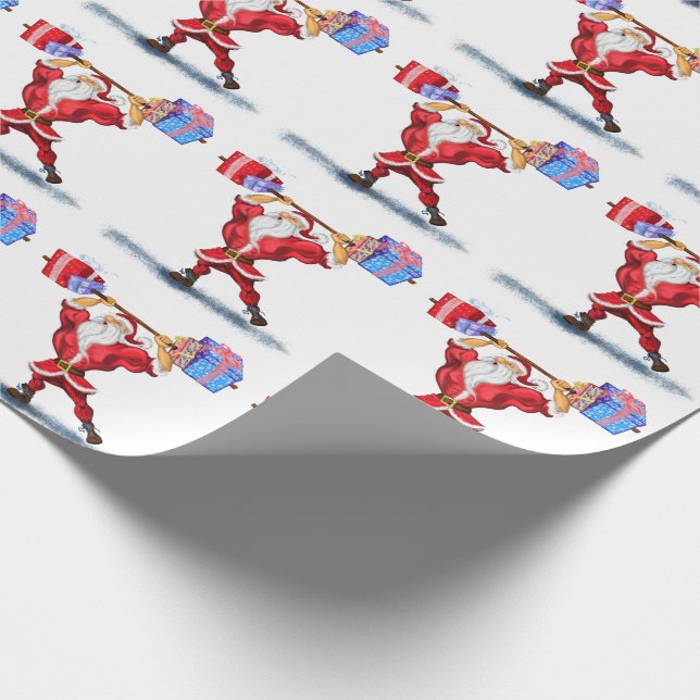 Bodybuilder Santa Claus with Christmas Gifts - Fun Paperweight, Zazzle