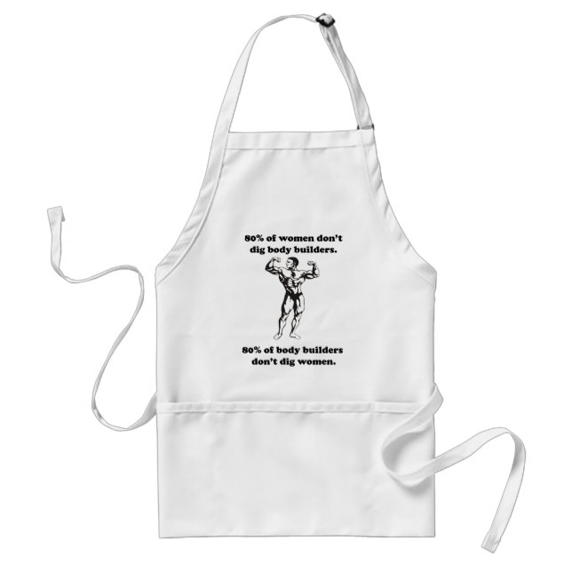 Funny Bodybuilder Shirt Adult Apron (Front)