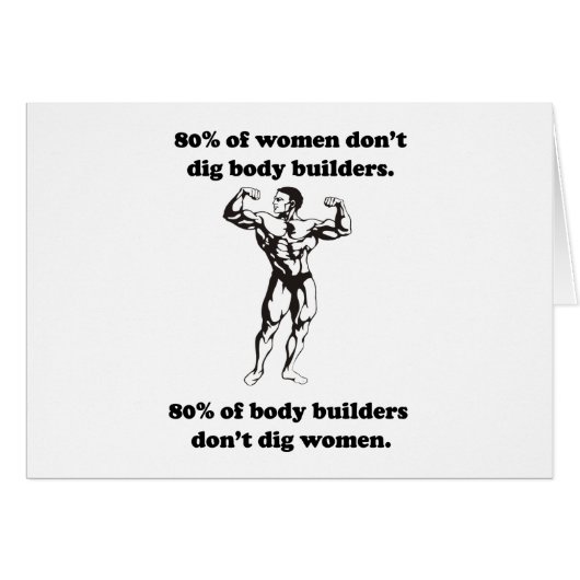 Funny Bodybuilder Shirt Cards (Front Horizontal)