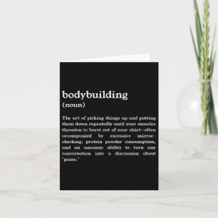 Funny Bodybuilding Definition 1 Card