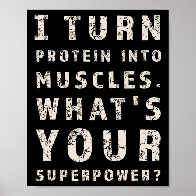 Funny Bodybuilding Fitness Workout Exercise Traini Poster (Front)
