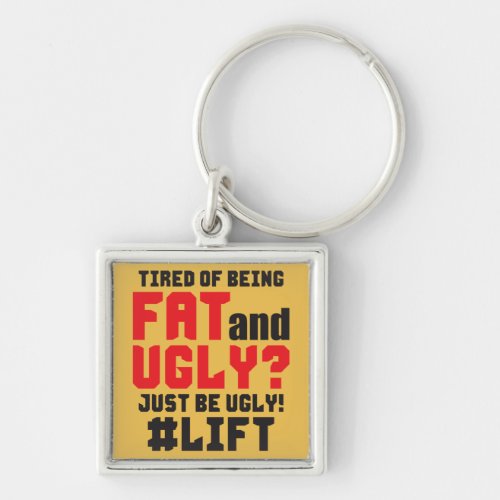 Funny Bodybuilding Gym Keychain