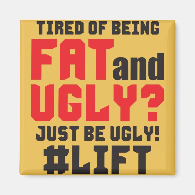 Funny Bodybuilding Gym Magnet (Front)