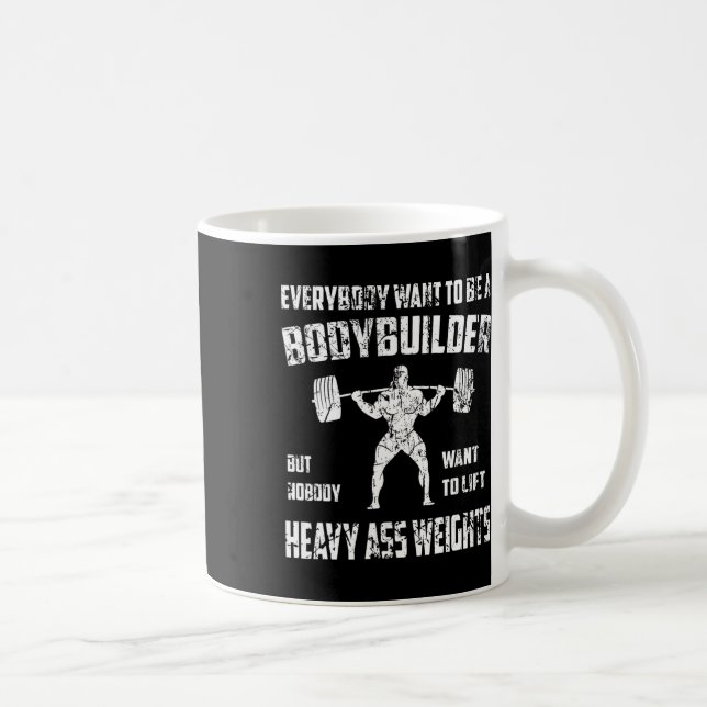 Funny Bodybuilding Shirts. Perfect Exercising Squa Coffee Mug (Right)