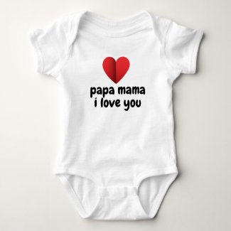 Funny bodysuit Outfit Cute Baby papa mama i love