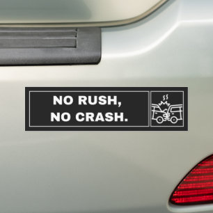 Funny Bold Crash-Free Bumper Sticker