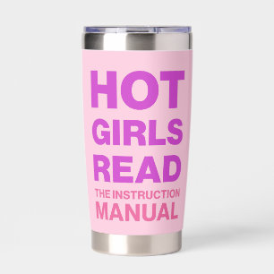 Funny Bold Typography Sarcastic Bookworm Reading Insulated Tumbler