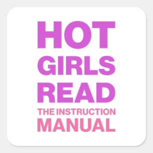 Funny Bold Typography Sarcastic Bookworm Reading Square Sticker