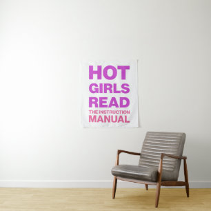 Funny Bold Typography Sarcastic Bookworm Reading  Tapestry