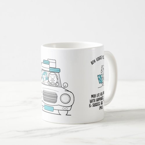 Funny Bon Voyage Gift Personalized Travelling Man Coffee Mug