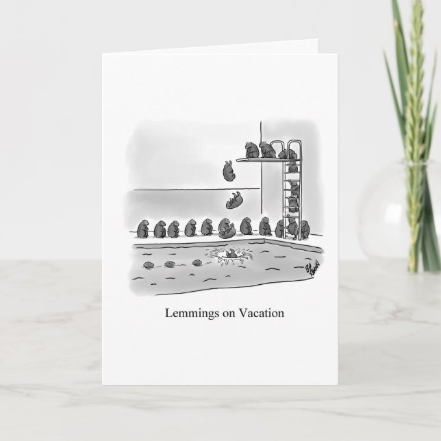 Funny Bon Voyage Humor Greeting card (Front)