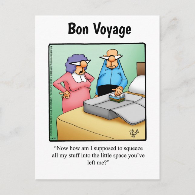 Funny Bon Voyage Humor Postcard (Front)
