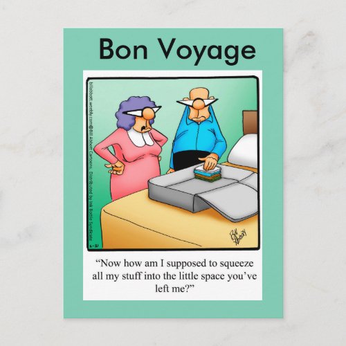 Funny Bon Voyage Humor Postcard