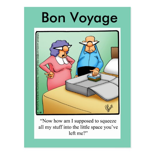 Funny Bon Voyage Humor Postcard Zazzle
