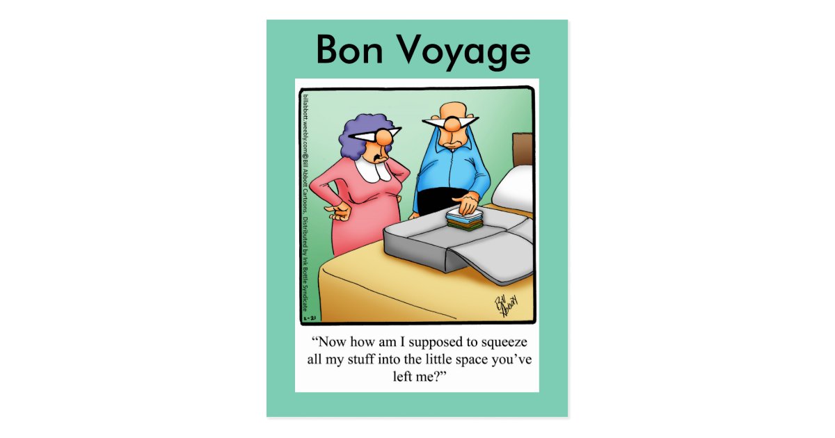 Funny Bon Voyage Humor Postcard