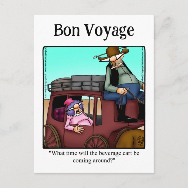 Funny Bon Voyage Humor Postcard (Front)