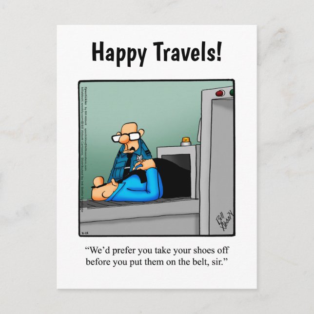 Funny Bon Voyage Humor Postcard (Front)