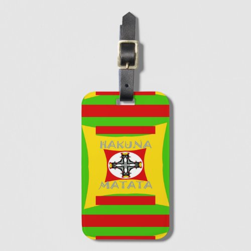 Funny Bon Voyage Red Golden Green  Luggage Tag