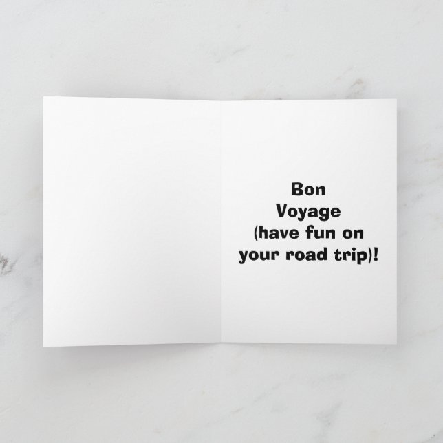 Funny Bon Voyage Road Trip Card | Zazzle