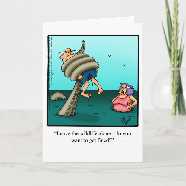 Funny Bon Voyage/ Vacation Humor Greeting Card (Front)