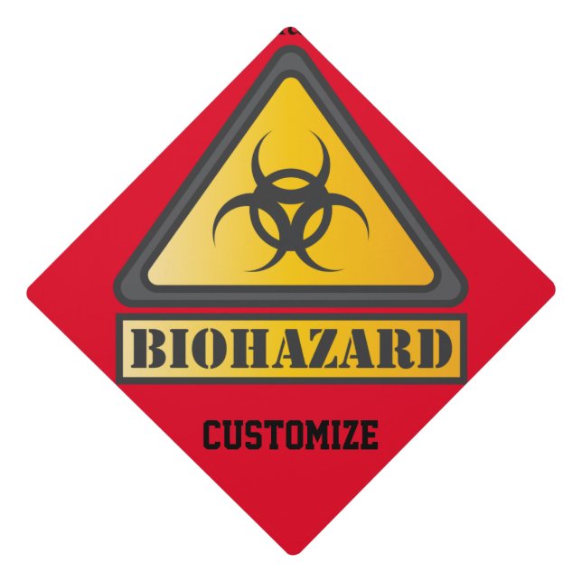 Funny Bonafide Warning Sign Thunder_Cove Graduation Cap Topper (Front)