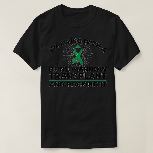 Funny Bone Marrow Transplant Design BMT Survivors  T-Shirt (Design Front)