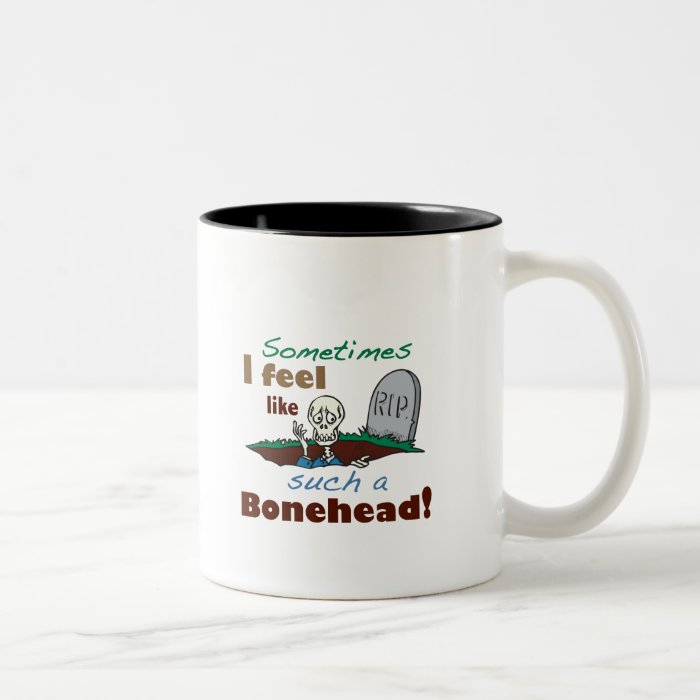 Funny Bonehead Skeleton Mug