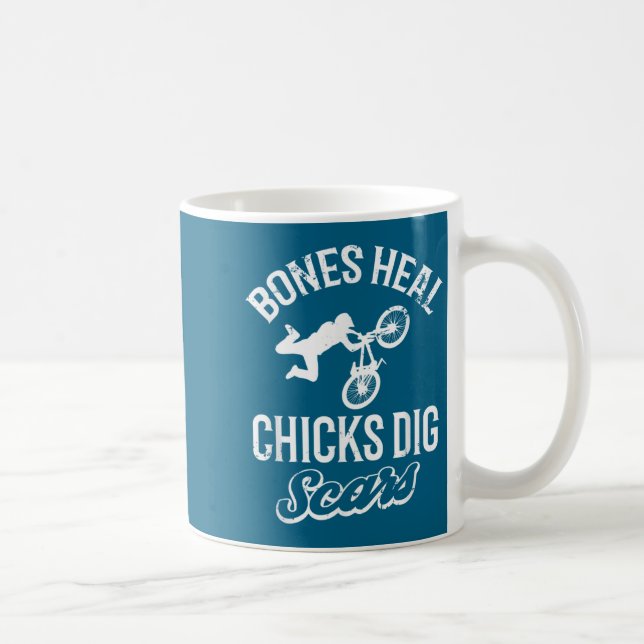 Funny Bones Heal Chicks Dig S Bmx Biking  Coffee Mug (Right)