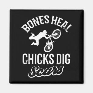 Funny Bones Heal Chicks Dig S Bmx Biking  Magnet