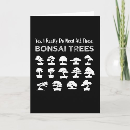 Funny Bonsai Tree Care Penjing Gift Card