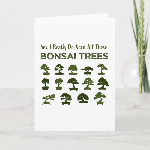 Funny Bonsai Tree Care Penjing Zen Gift Card