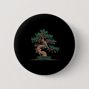 Funny Bonsai Tree Christmas Graphics Lights Lover  Button