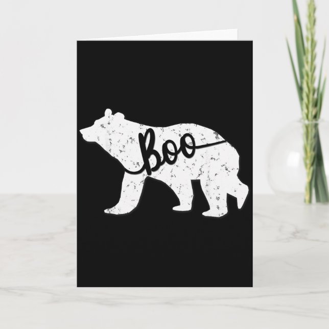 Funny Boo Bear Nickname Matching Shirt  Card (Front)