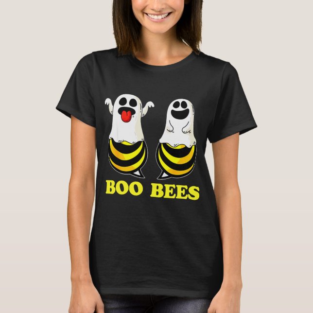 Funny Boo Bees Animal Ghost Funny T-Shirt (Front)