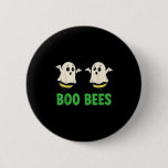 Funny Boo Bees Halloween Ghost Bee Pun Design  Button
