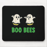 Funny Boo Bees Halloween Ghost Bee Pun Design  Mouse Pad