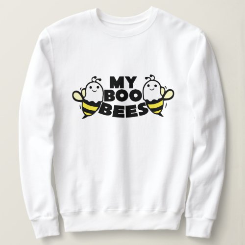 Funny Boo Bees Wordplay Halloween Letter Print Sweatshirt