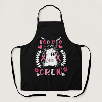 Funny Boo Crew Breast Cancer Awerness Halloween Apron