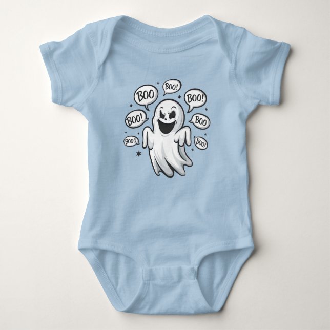 Funny Boo Ghost Baby Bodysuit (Front)